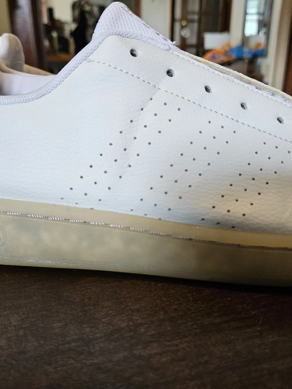 Adidas Men's White Leather Sneakers